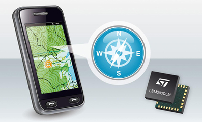 ST全新地磁計(jì)模塊顯著降低移動(dòng)羅盤(pán)功耗50%